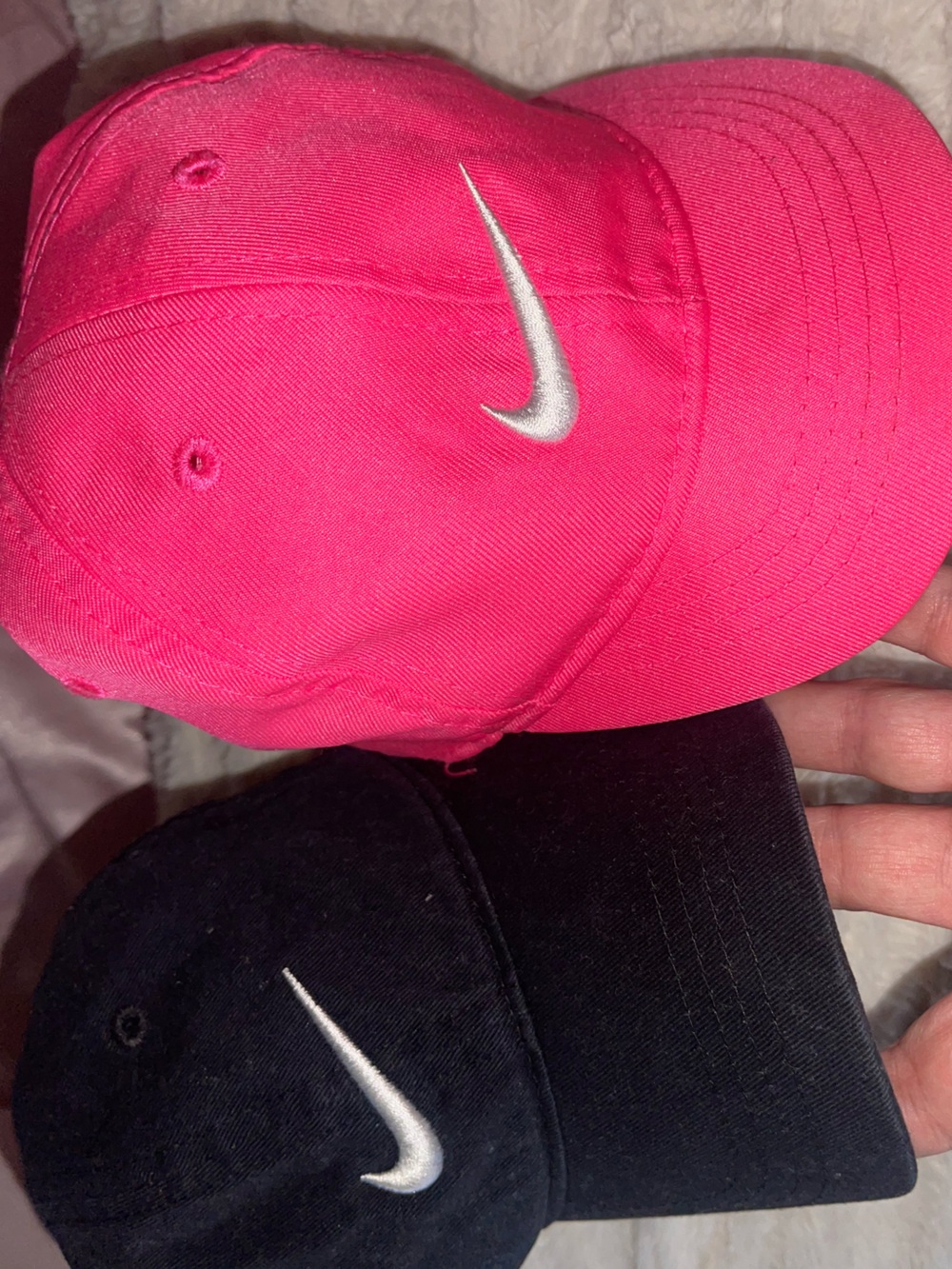 Bundle of two Nike Toddler Pink/ Black Hat